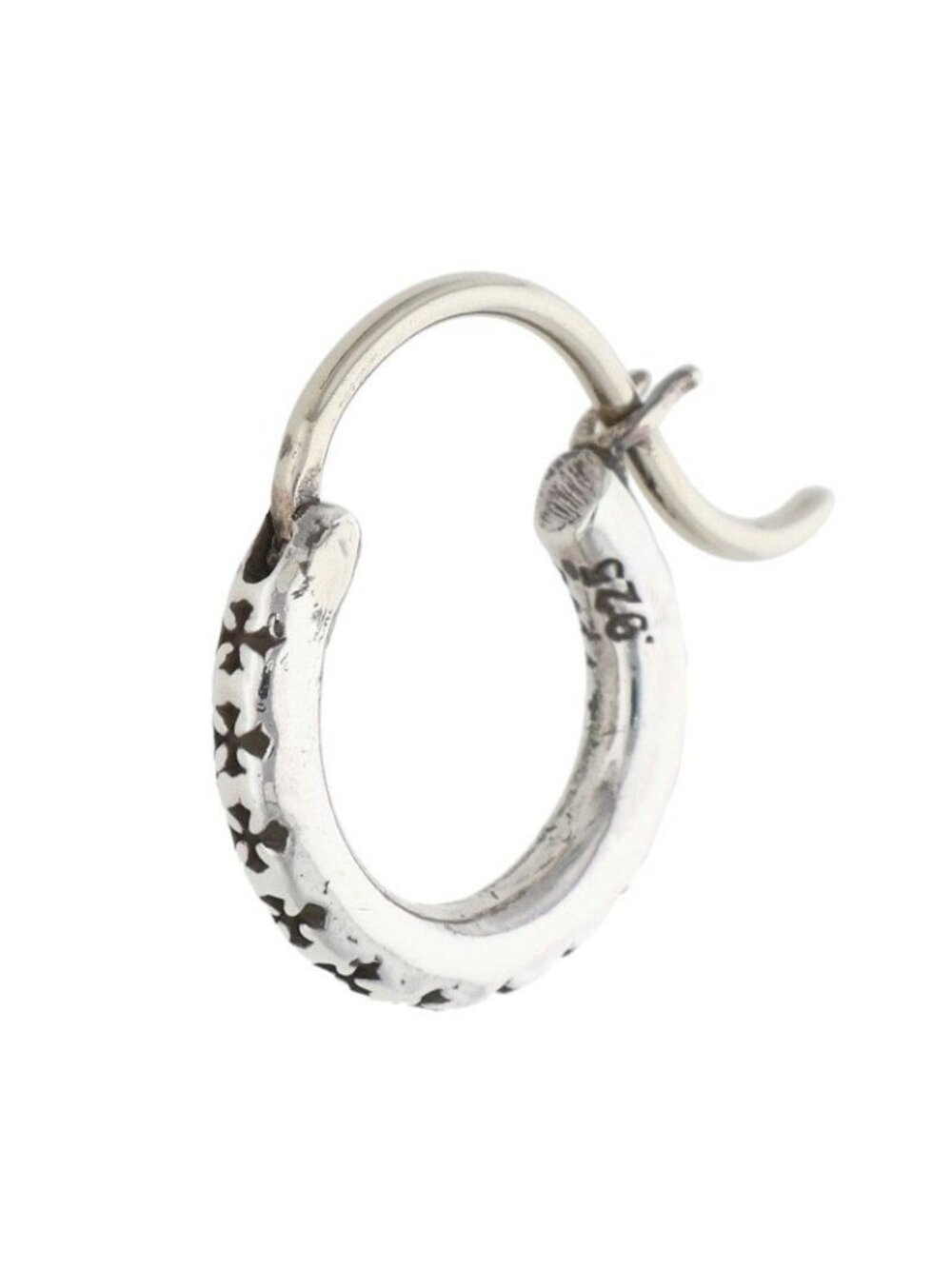 Chrome Hearts Hoop Tfl Small Silver Earrings